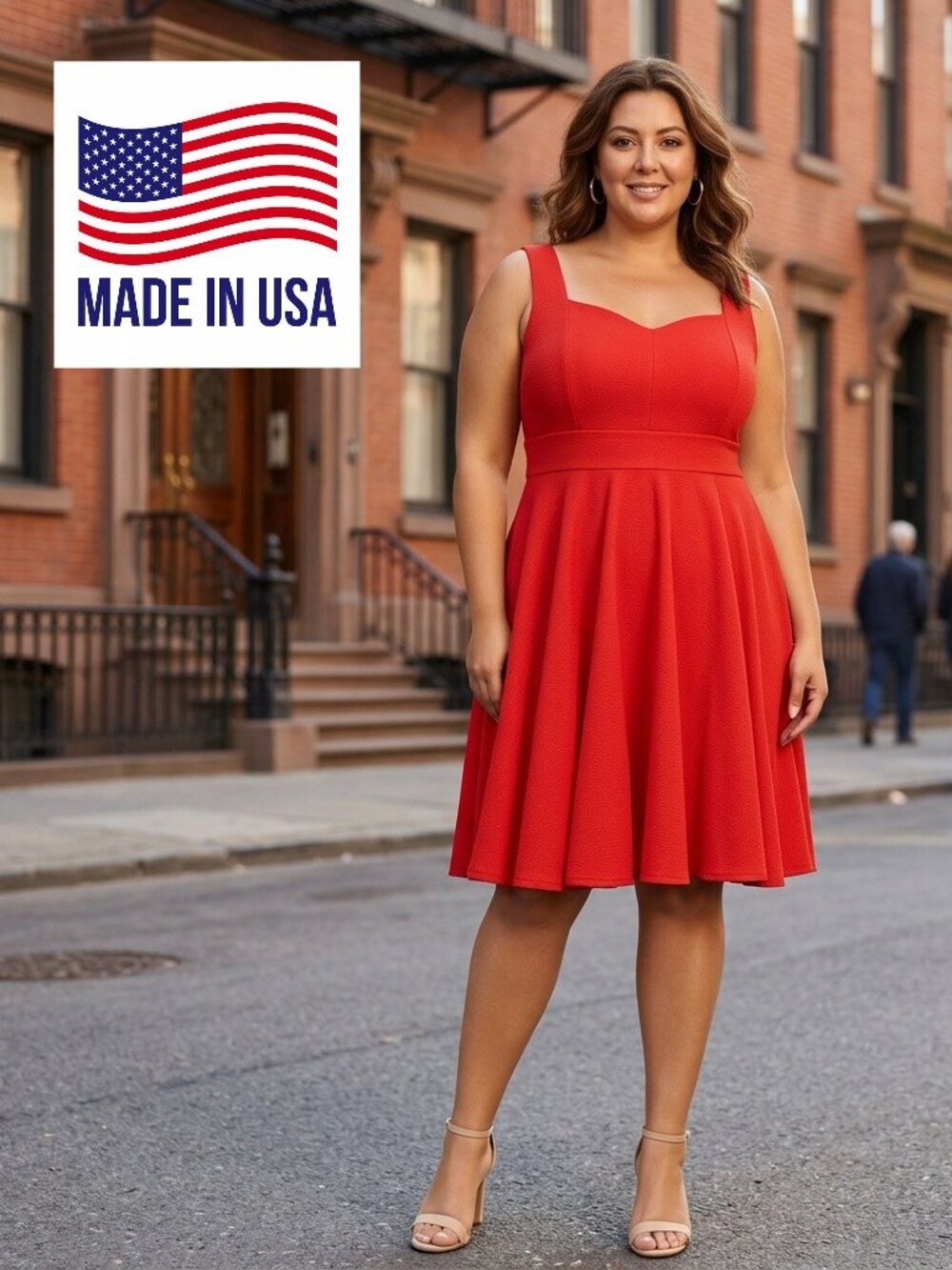 Women dress plus size sleeveless 2X